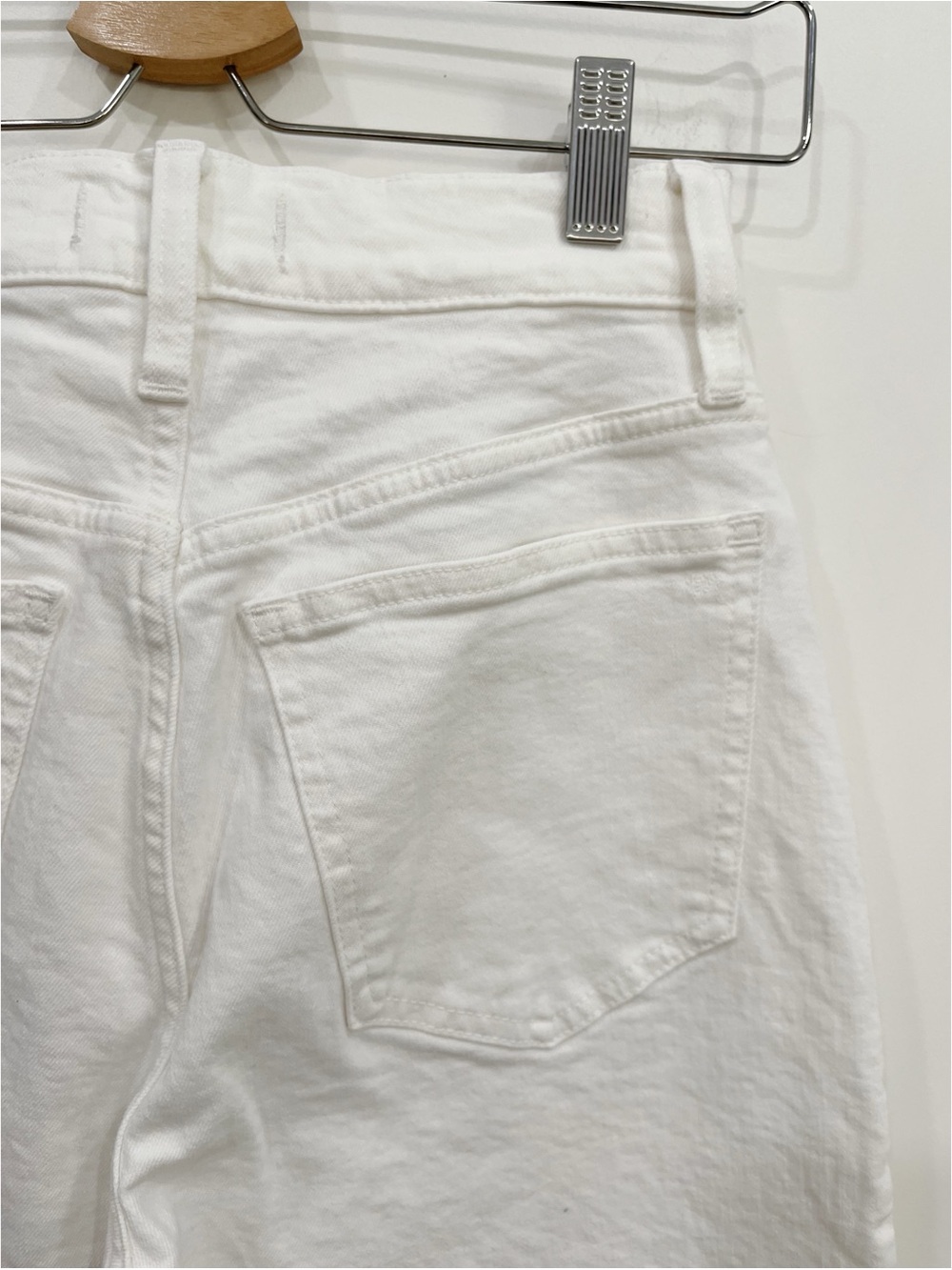 Madewell The Perfect Vintage Wide Leg Crop Jeans White High Rise Size 25 - Picture 9 of 12